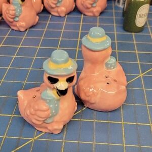 Pink Flamingo Bird Salt & Pepper 1.5" X 2.5" Shakers New